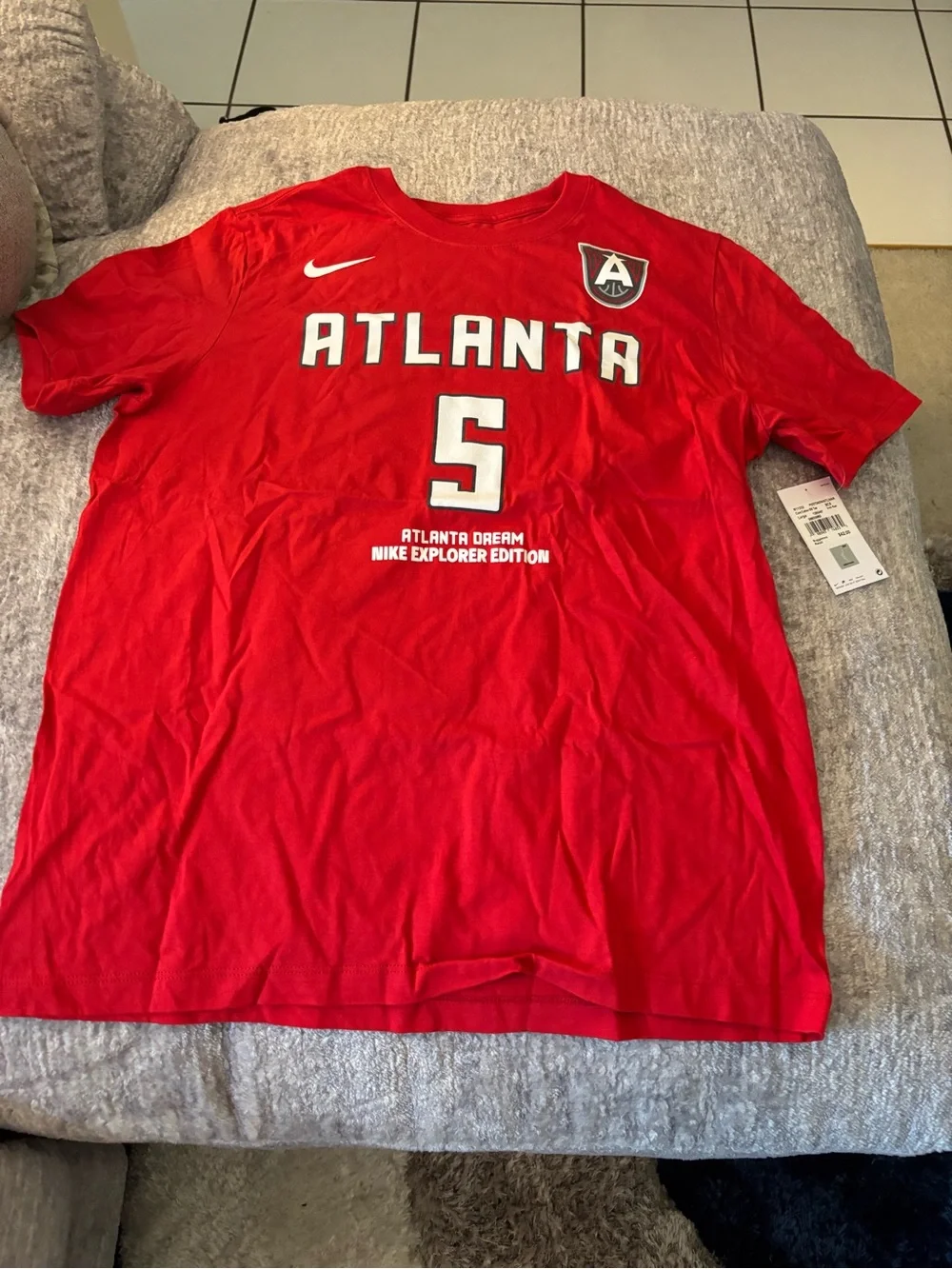 Nike Red Atlanta Dream #5 Angel Reese Tee